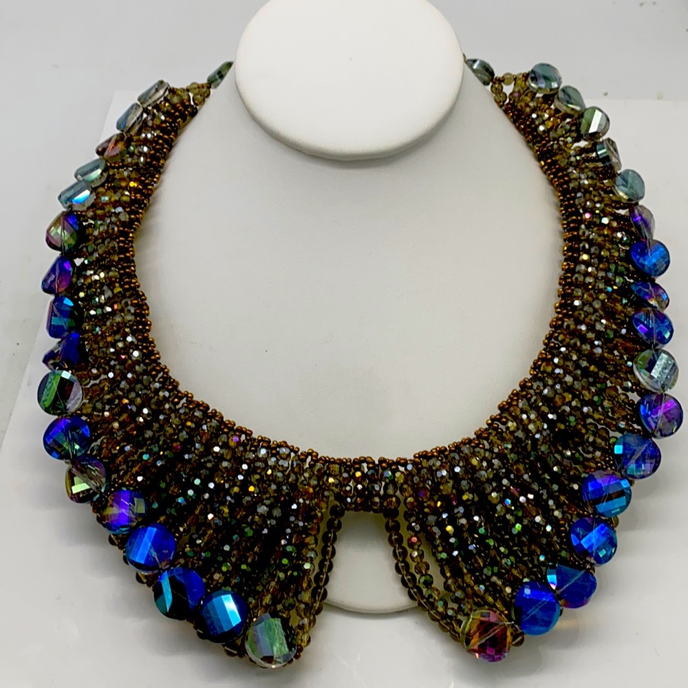 Nakamol Fantastic All Glass Beaded Collar Necklace